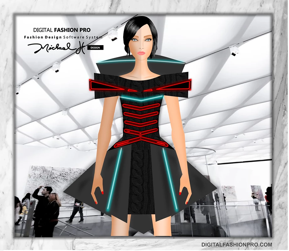 Fashion Sketch Of The Day Futuristic Costume Fashion Design Of A