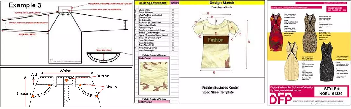 Mogul Edition - create technical sketches, line sheets, garment spec sheets, tech pack
