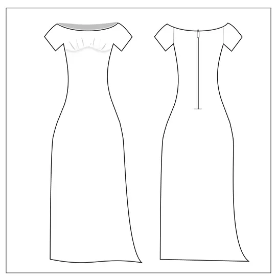 Che dress sketch - by Digital Fashion Pro Software