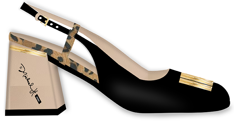 Design your own womens heels - sling back mid range heel - DFP Sneaker Head - shoe design software