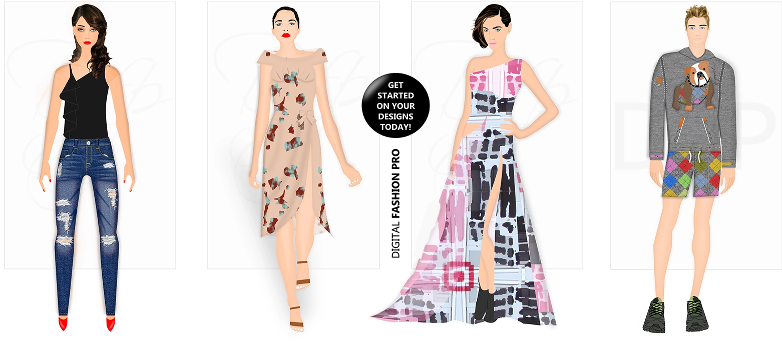 Digital Fashion Pro - Fashion Design Software - how to design your own clothing sketches