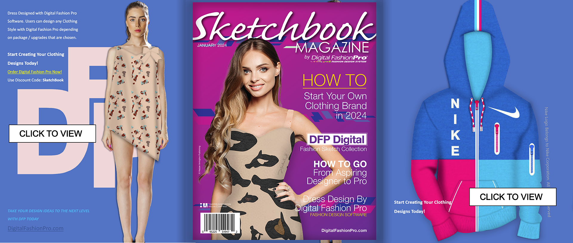SketchBook Magazine - the fashion magazine by Digital Fashion Pro fashion design software - become a fashion designer