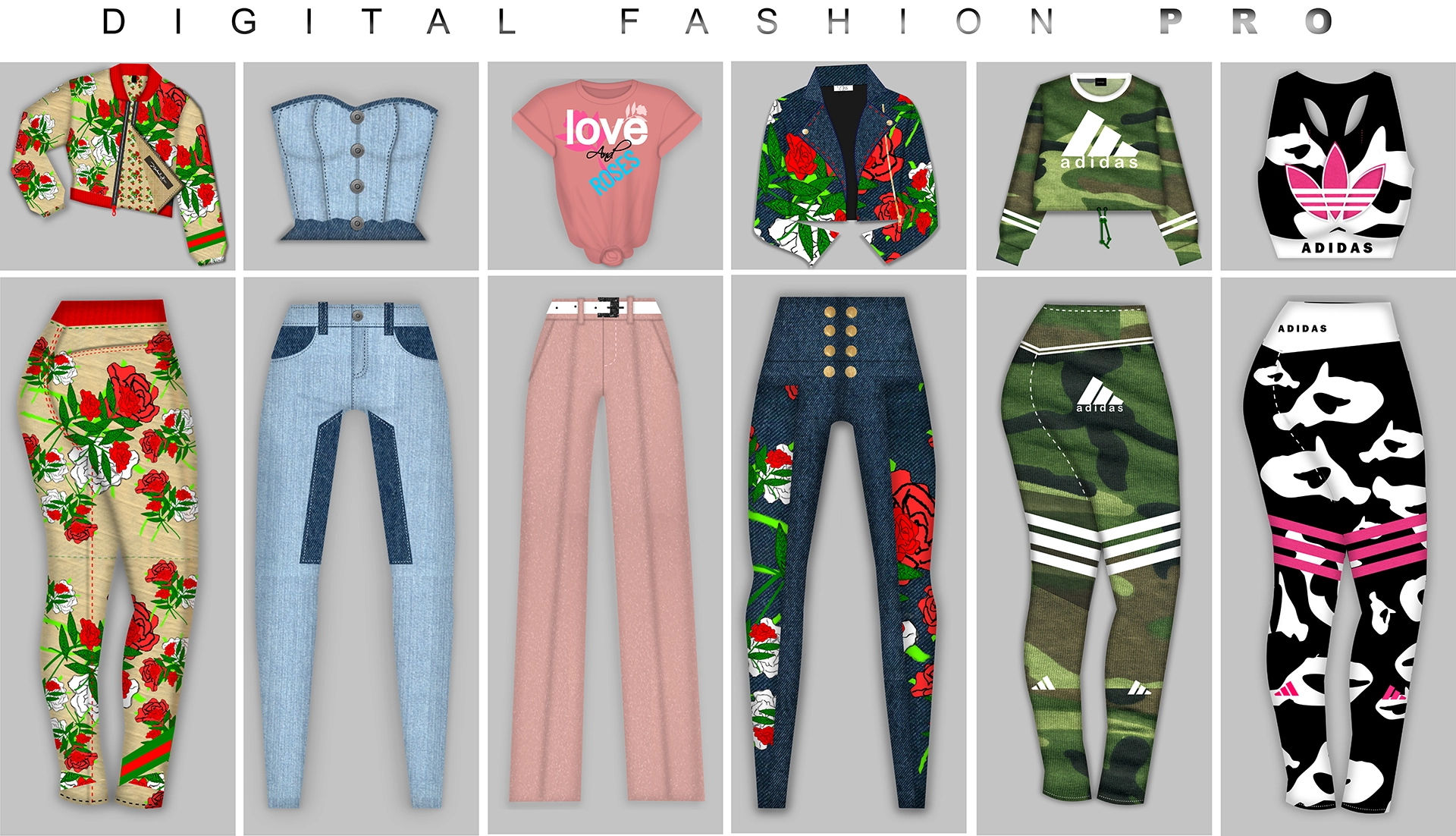 Outfits and looks - design your own clothing with Digital Fashion Pro Clothing Design Software